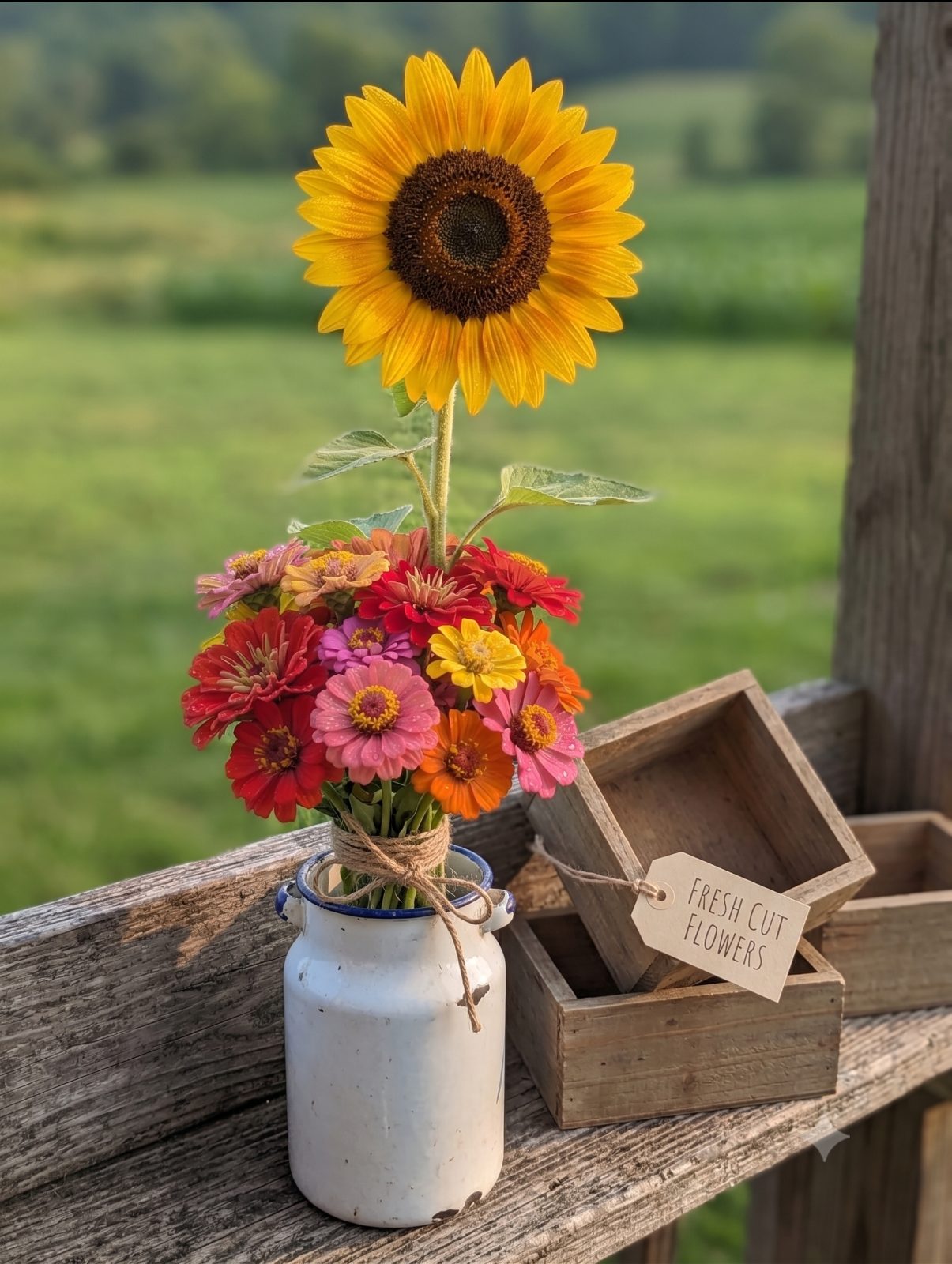 Sunflower & Zinnia Combo