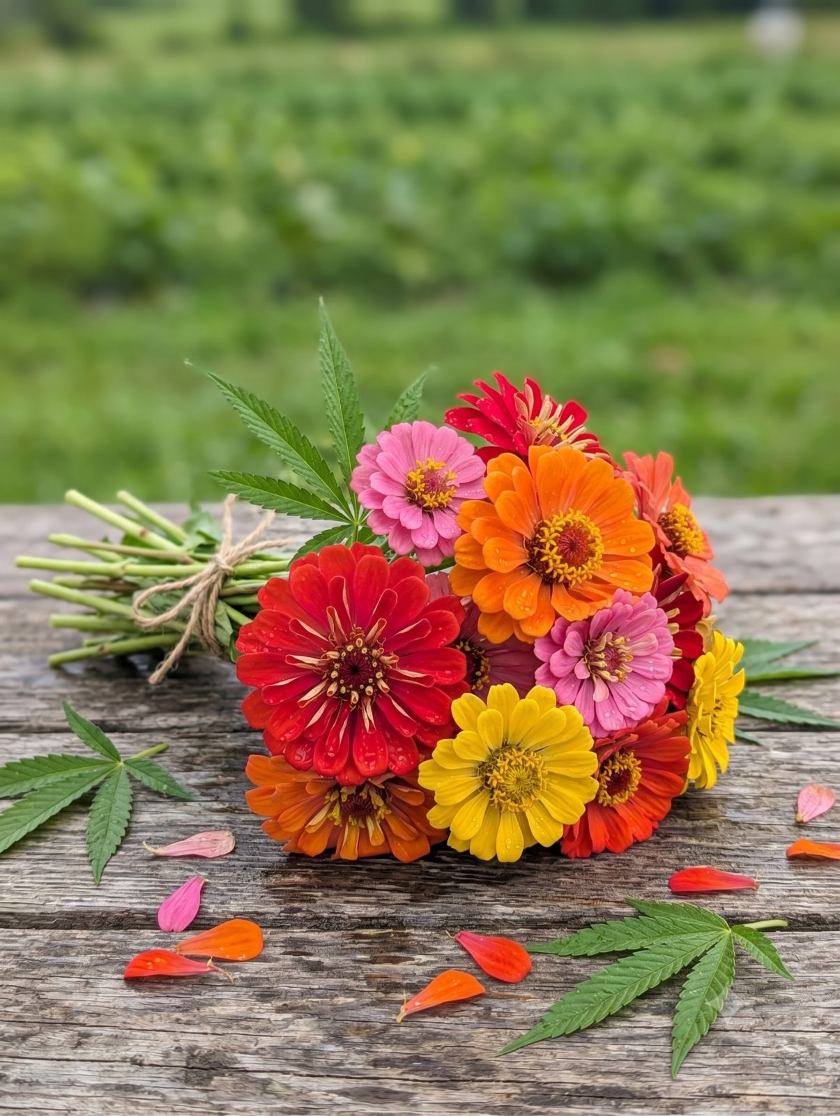 Bunch-o-zinnias